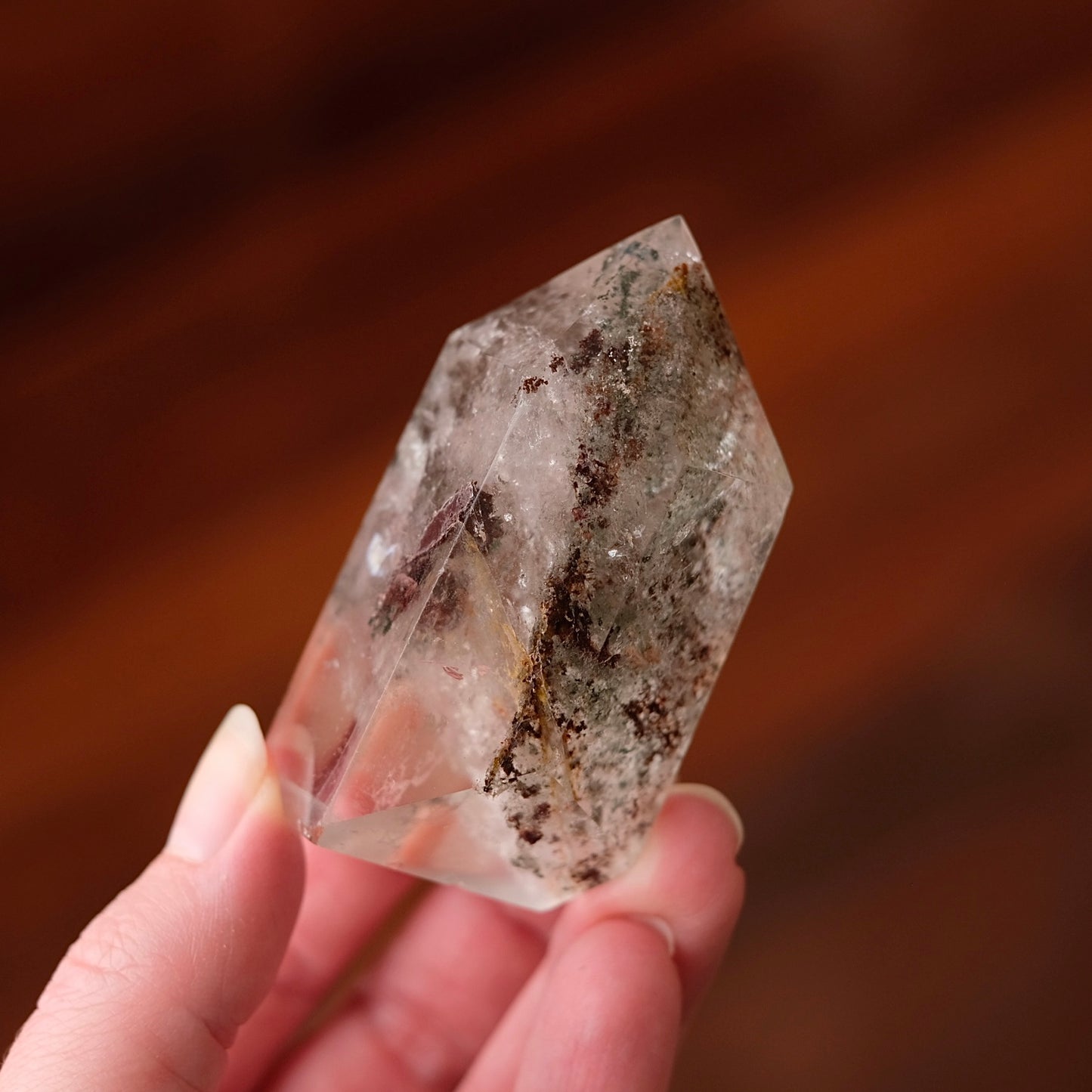 Garden Quartz Point | Lodolite Quartz | Dream Quartz Crystal Tower