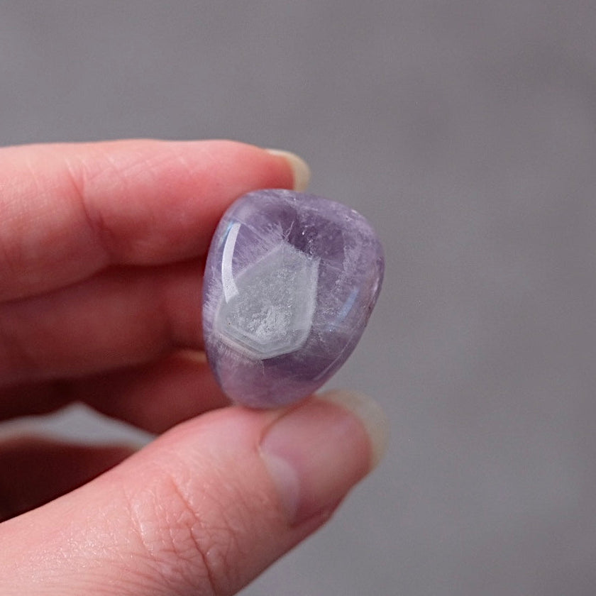 Chevron Amethyst Crystal Tumble | Amethyst Tumbled Stone