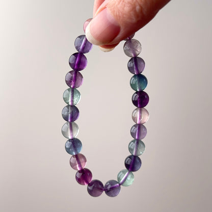 Rainbow Fluorite Bracelet | Crystal Stretch Bracelet