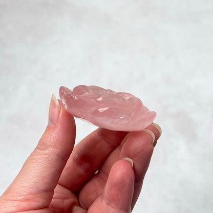 Rose Quartz Flower | Rose Quartz Crystal Flower Carving