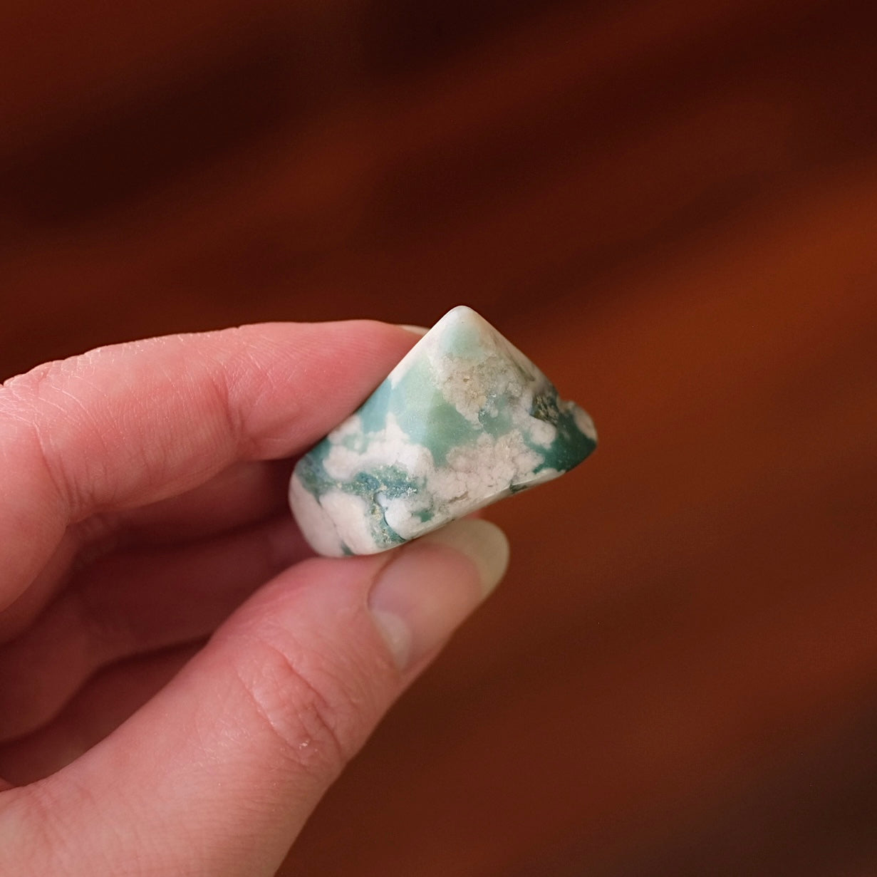 Rare Blue Flower Agate Crystal | Green Flower Agate Freeform