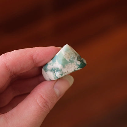 Rare Blue Flower Agate Crystal | Green Flower Agate Freeform