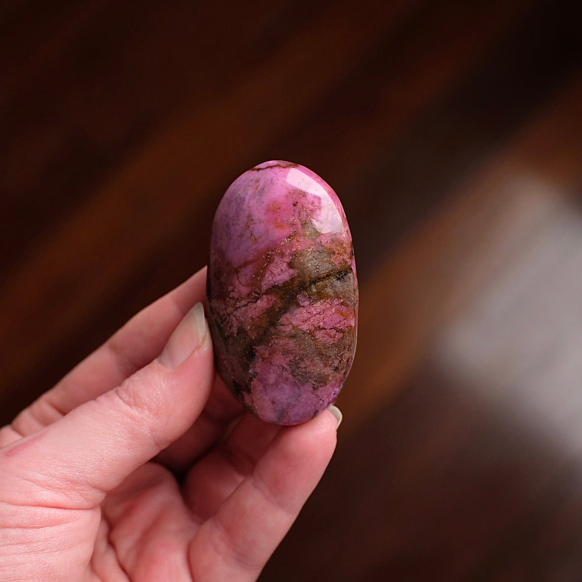 Cobalto Calcite Palm | Pink Cobaltoan Calcite Palm Stone