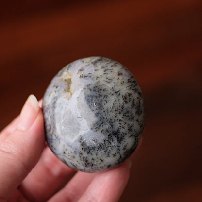Merlinite Palm Stone | Dendritic Opal Palmstone