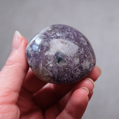 Unicorn Stone Palm | Lepidolite Tourmaline Crystal Palmstone