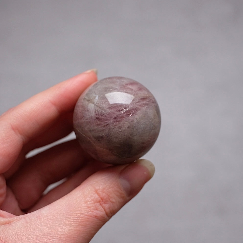 Purple Rose Quartz Sphere | Lavender Rose Quartz Crystal Sphere