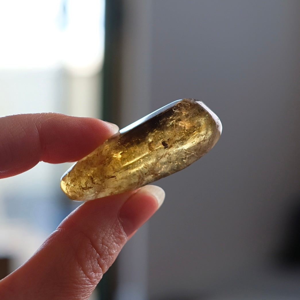 Natural Citrine Pocket Stone | African Citrine Crystal