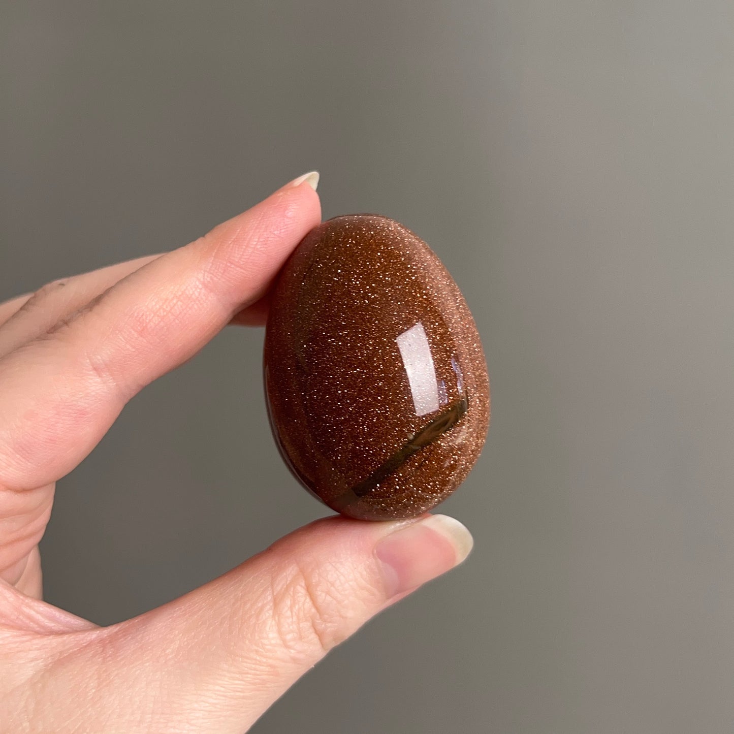 Glittery Goldstone Egg | Goldstone Crystal Egg