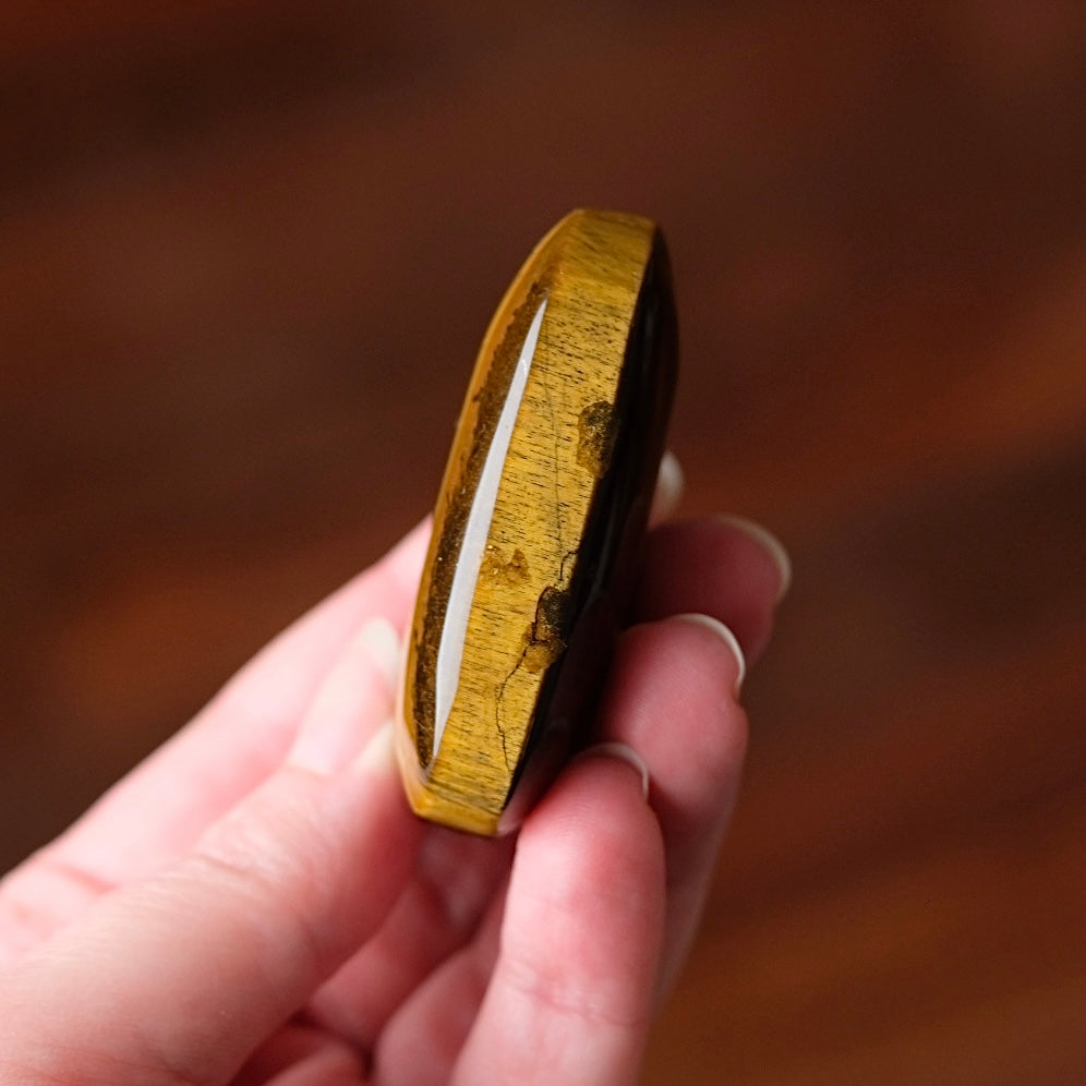 Tiger Eye Palm | Tigers Eye Crystal Palm Stone