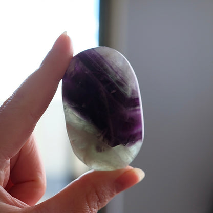 Feather Fluorite Palm | Snowflake Rainbow Fluorite Crystal