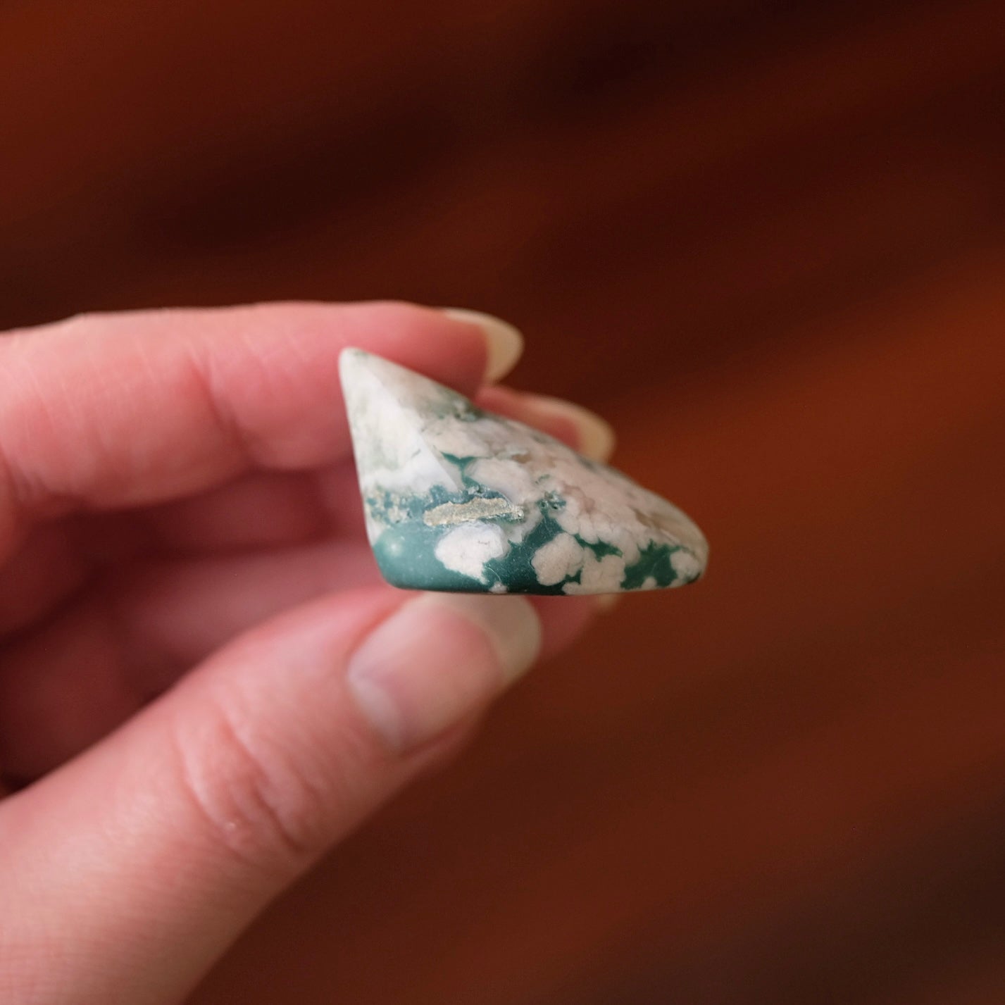 Rare Blue Flower Agate Crystal | Green Flower Agate Freeform