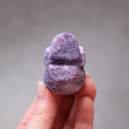 Charoite Crystal Skull | Purple Charoite Skull Crystal