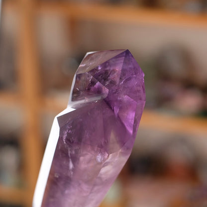 Amethyst Wand + Stand | Polished Amethyst Statement Crystal