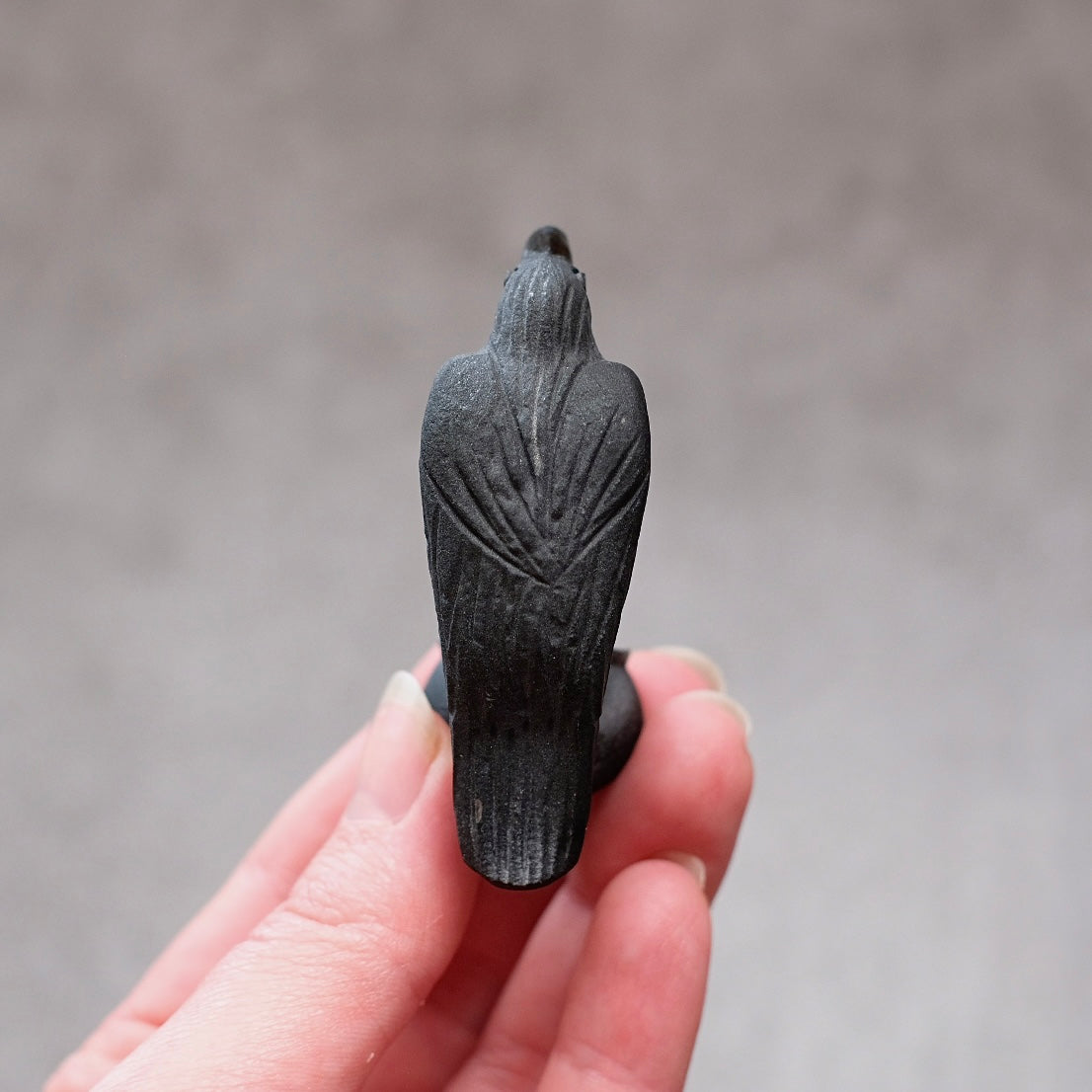 Black Obsidian Raven Carving | Crystal Crow Halloween Crystal