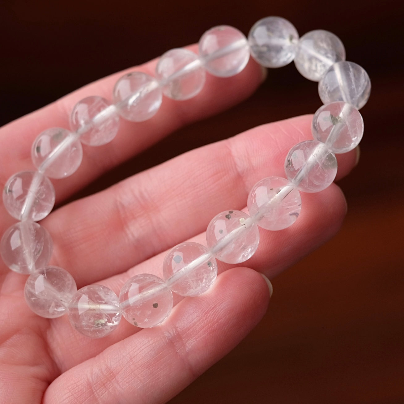 Pyrite in Quartz Bracelet | Quartz Crystal Bracelet