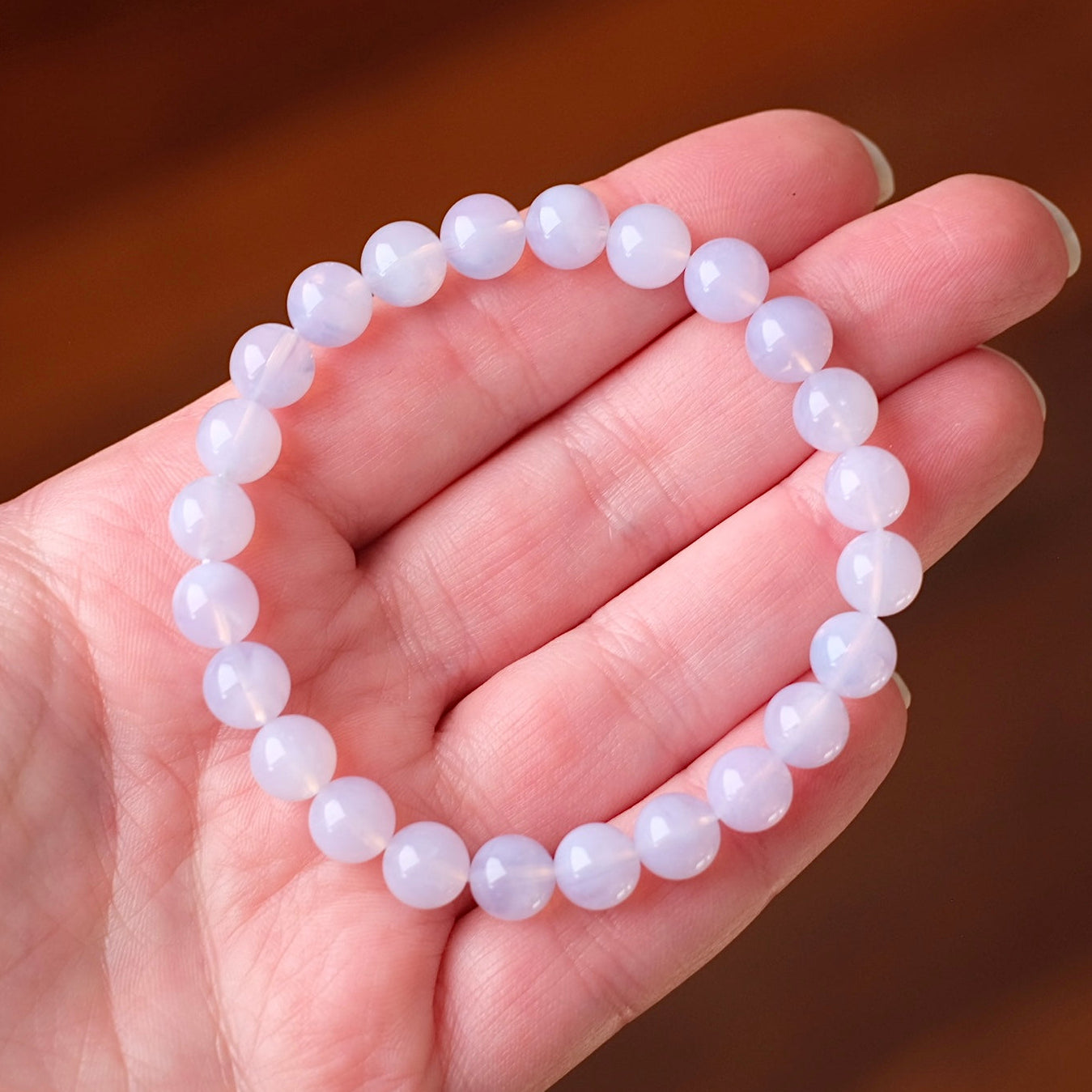 Lavender Moon Quartz Bracelet | Crystal Stretch Bracelet