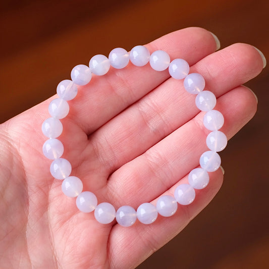 Lavender Moon Quartz Bracelet | Crystal Stretch Bracelet