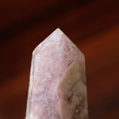 Flower Agate + Amethyst Tower | Amethyst Flower Agate Crystal Point