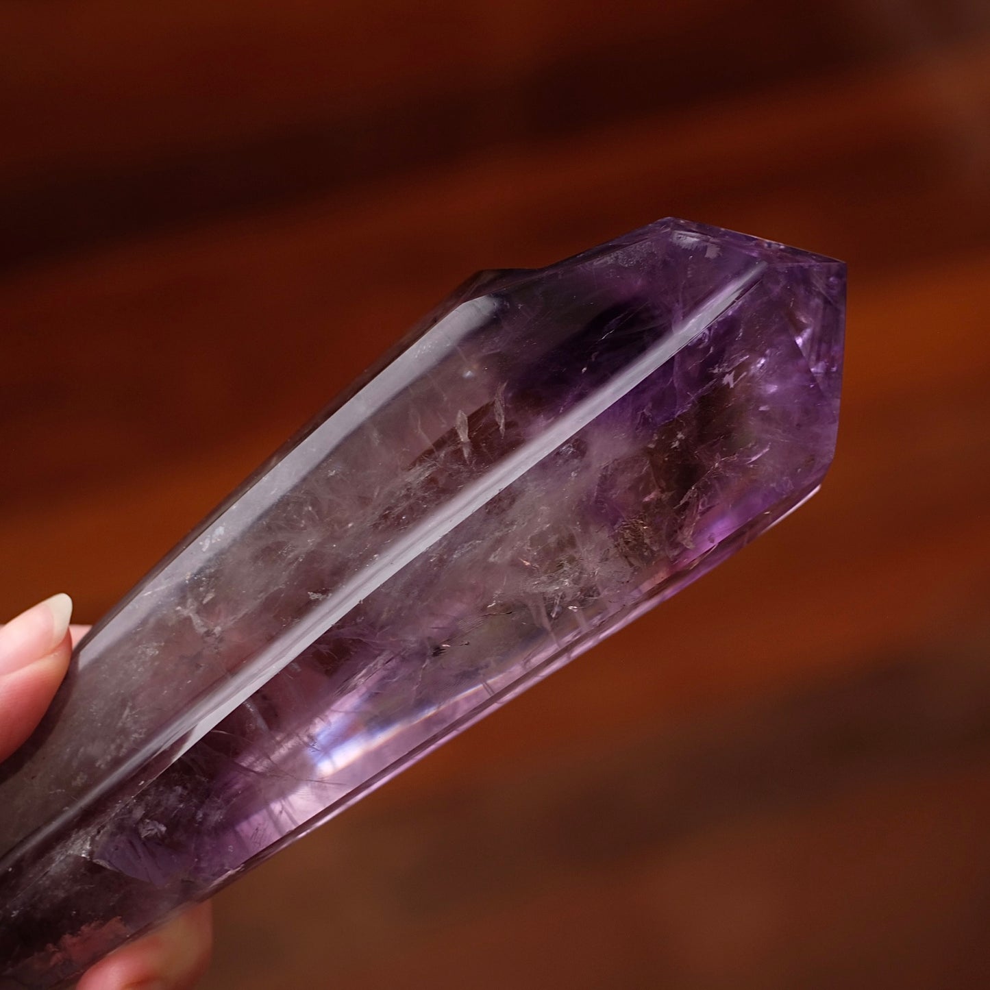 Amethyst Wand + Stand | Polished Amethyst Statement Crystal