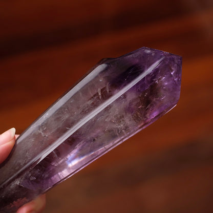 Amethyst Wand + Stand | Polished Amethyst Statement Crystal