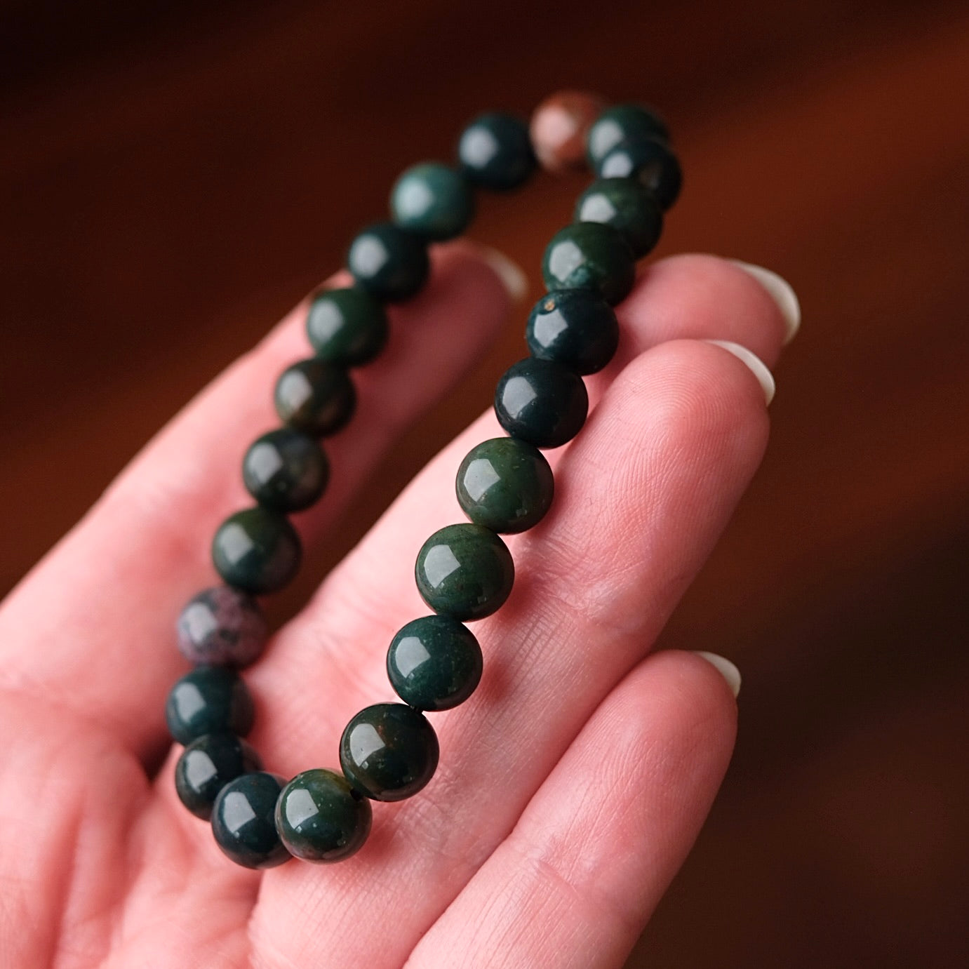 Bloodstone Bracelet | Heliotrope Crystal Bracelet