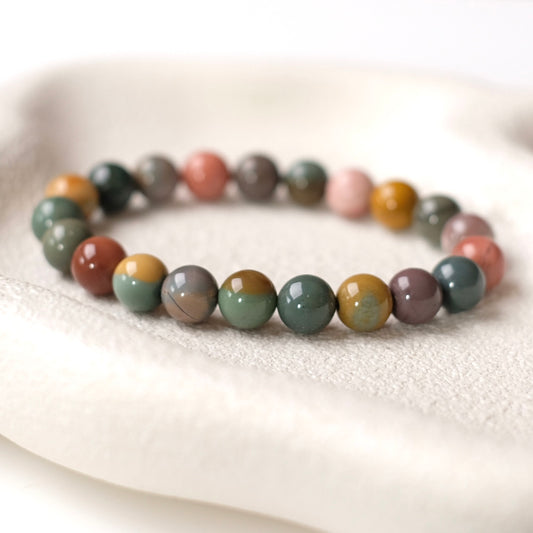 Alashan Agate Bracelet | Crystal Stretch Bracelet