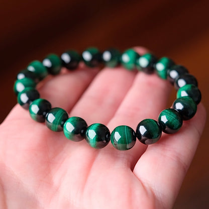 Chatoyant Malachite Bracelet | Cats Eye Malachite Crystal Bracelet