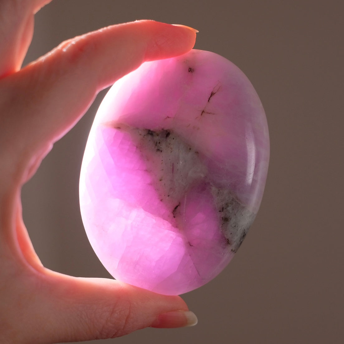 Rare Kunzite Palm | Large Pink Kunzite Crystal Palm