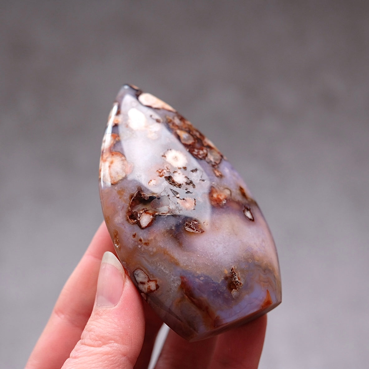 Flower Agate Freeform | Pretty Flower Agate Crystal Flame
