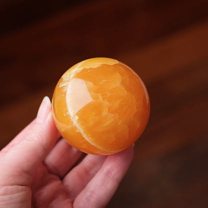 Orange Calcite Sphere | Calcite Crystal Sphere