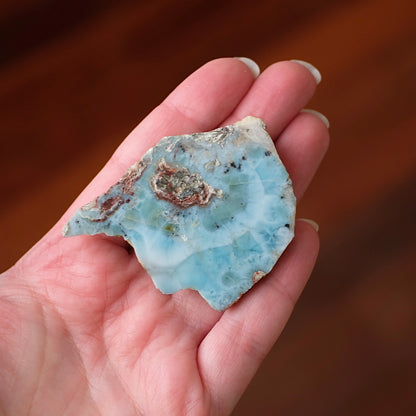 Larimar Slab | Polished Larimar Crystal Slice 3