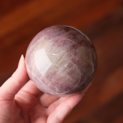Purple Rose Quartz Sphere | Lavender Rose Quartz Crystal Sphere