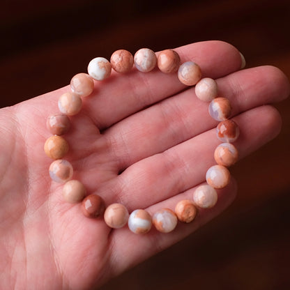 Cotton Candy Agate Bracelet | Crystal Stretch Bracelet