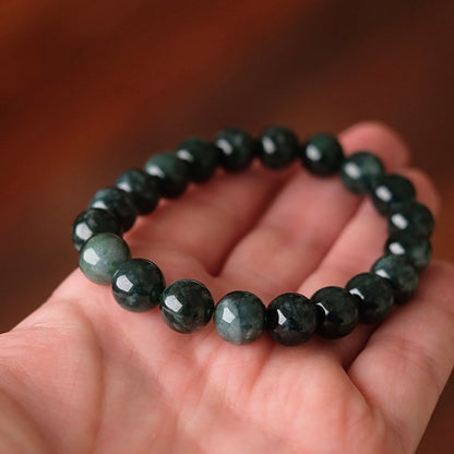 Guatemalan Blue Jadeite Bracelet | Jade Crystal Stretch Bracelet