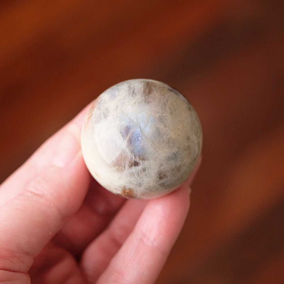 Sunstone & Moonstone Sphere | Flashy Blue Moonstone Crystal Sphere