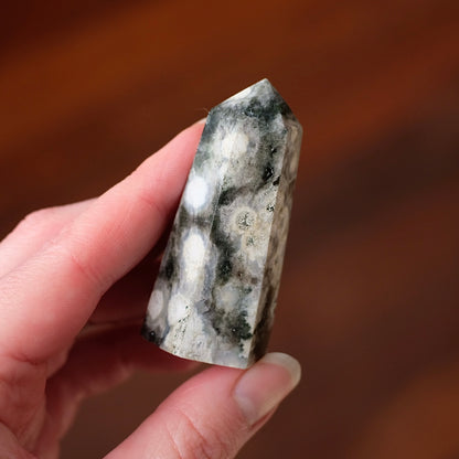 Stormy Skies Ocean Jasper Point | 6th Vein OJ Crystal Tower