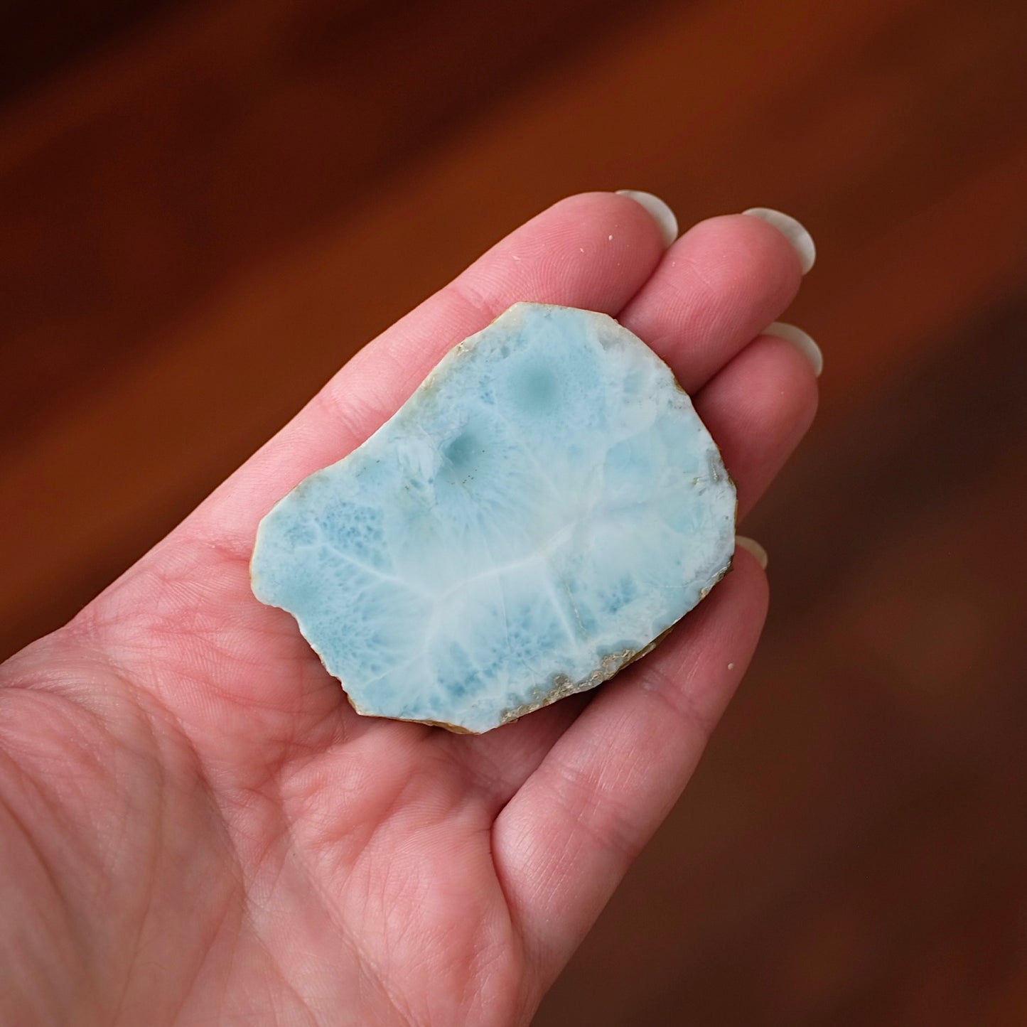 Larimar Slab | Polished Larimar Crystal Slice 5