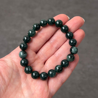Guatemalan Blue Jadeite Bracelet | Jade Crystal Stretch Bracelet