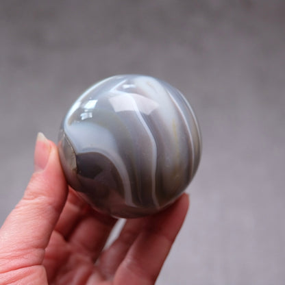 Banded Agate Sphere | Striped Agate Crystal Sphere