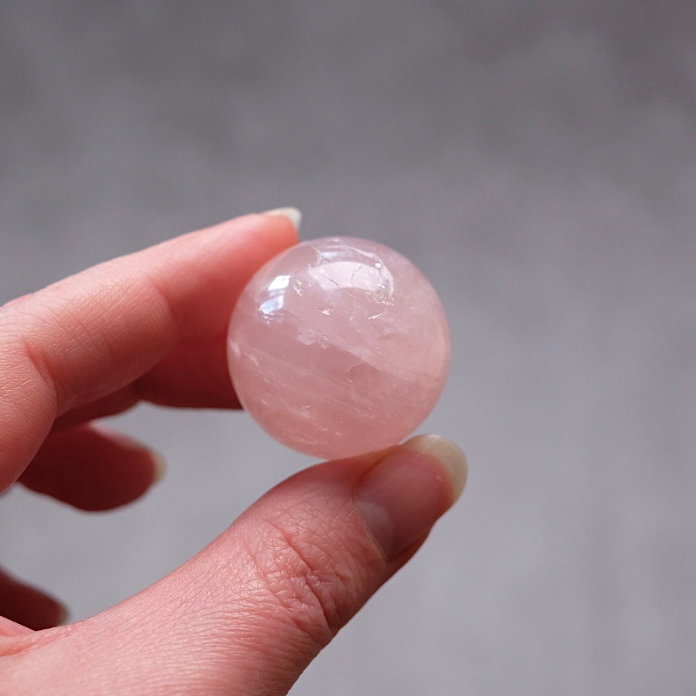 Rose Quartz Sphere | Pink Rose Quartz Crystal Sphere
