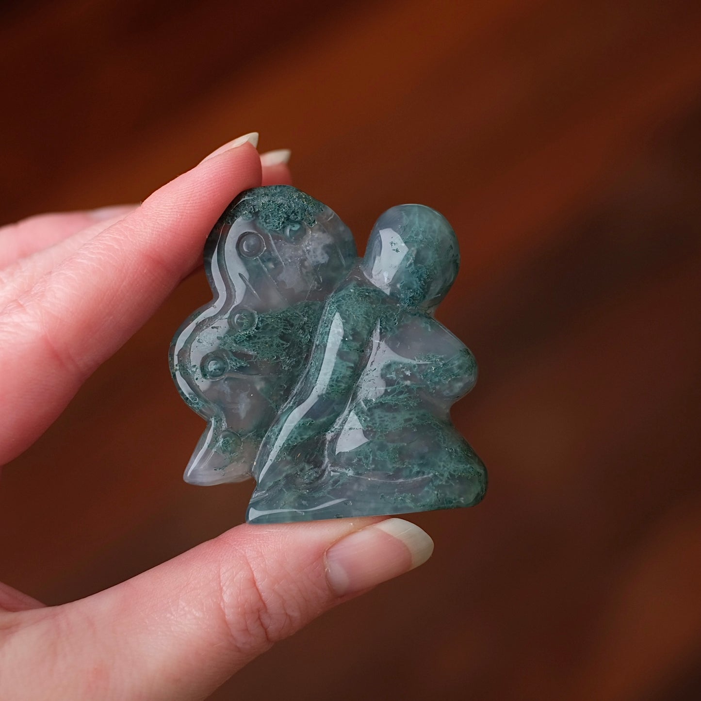 Moss Agate Fairy | Crystal Fairy Carving
