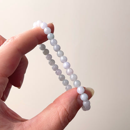 Purple Jadeite Bracelet | Burmese Jade Crystal Stretch Bracelet