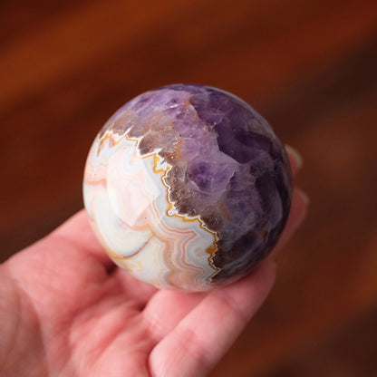 Amethyst Crazy Lace Agate Sphere | Amethyst Lace Agate Crystal Sphere