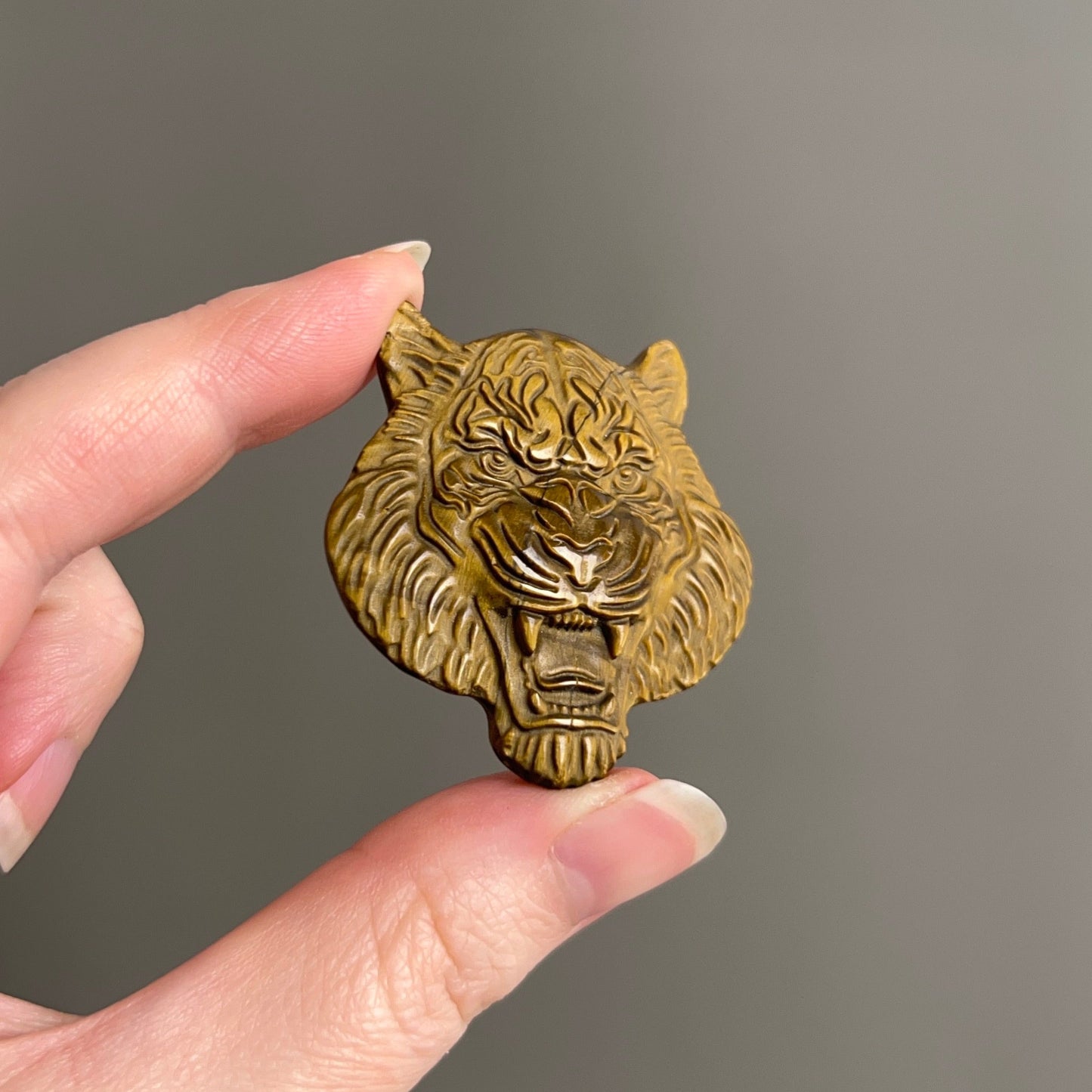 Tigers Eye Tiger Carving | Tiger Eye Crystal Carving