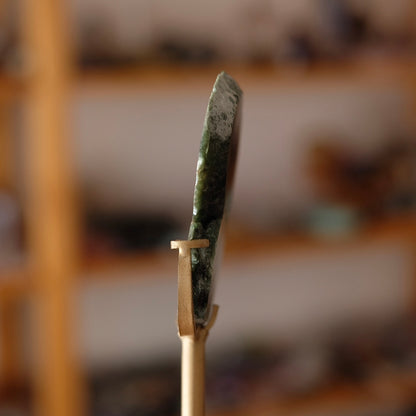 Seraphinite Slice + Stand | Polished Seraphinite Slab