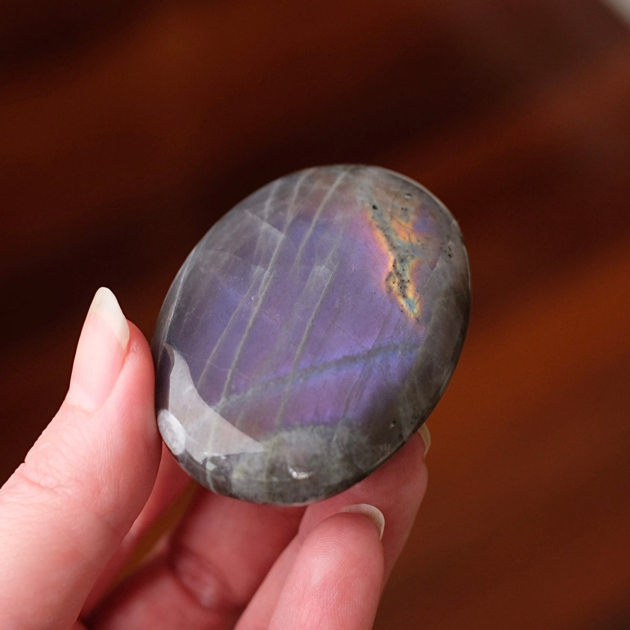Purple Labradorite Palm | Sunset Labradorite Crystal Palm
