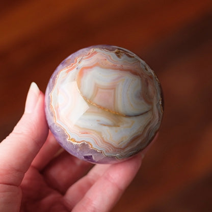 Amethyst Crazy Lace Agate Sphere | Amethyst Lace Agate Crystal Sphere