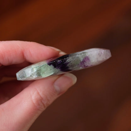 Pretty Fluorite Palm | Rainbow Fluorite Crystal Palm Stone