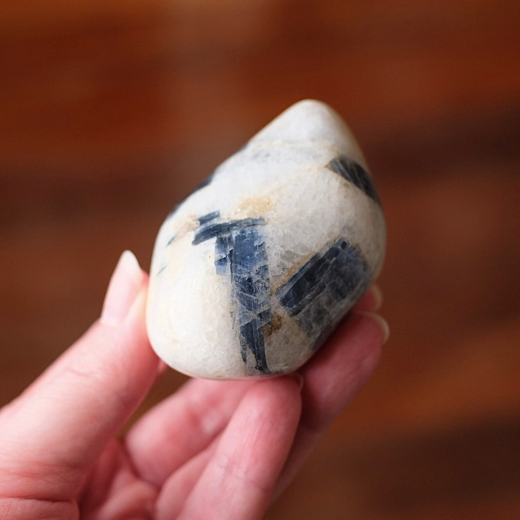 Kyanite in Quartz Freeform | Polished Blue Kyanite