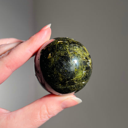 Rare Epidote Sphere | Green Epidote Crystal Sphere
